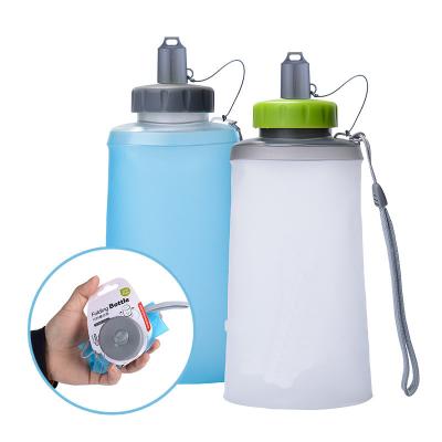 China Environmental Friendly Materials Outdoor Portable Mountaineering Running Soft Water Cup Drinking Bag for sale