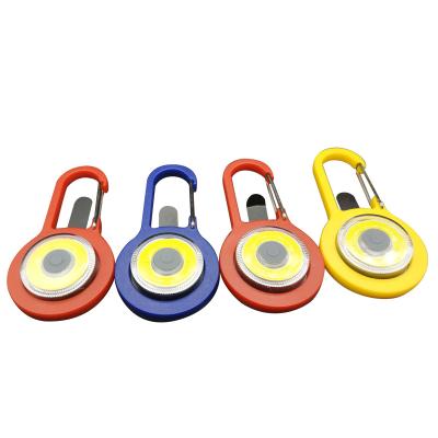 China Outdoor Controller Mini Backpack LED Key Chain Light COB Shine Carabiner Lighting for sale