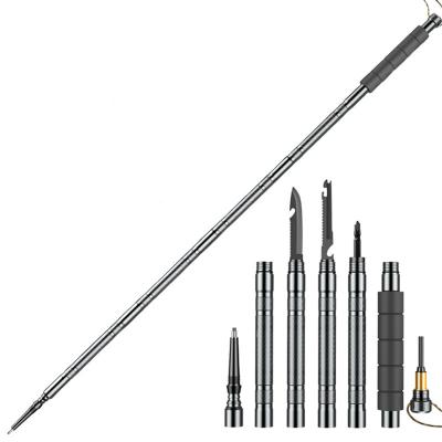 China Camping/Rising/Rising 2021 New Multifunctional Trekking Times Self-defense Telescopic Outdoor Tactical Cane Trekking Poles for sale