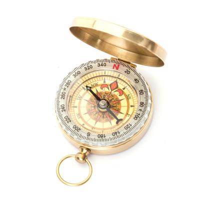 China Pointing Guide Outdoor Copper Metal Multifunctional Compass for sale