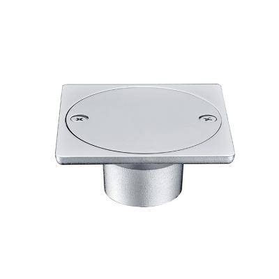 China Heavy Duty Anti - Back Smell Square Toilet Brass Basement Floor Drain With Screw Cover for sale