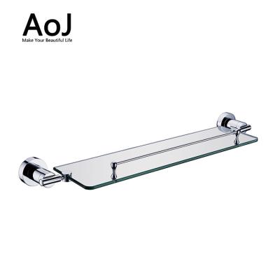 China Metal Chrome Plated Glass Shelf Sustainable Bathroom Accessories for sale