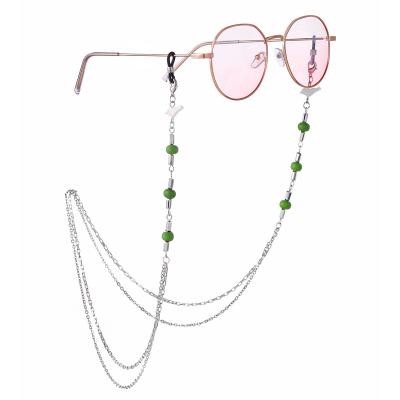 China 2020 Wholesale Glass Chain Mask Chain Fashionable Face Mask Beaded Multi Colors Eye Holder for sale