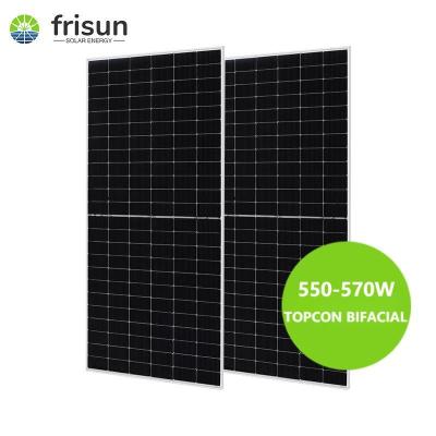 China Black Solar Power System Half Full Cut Cell All Black 550w Black Frame Solar Panel For Residential With CE TUV for sale