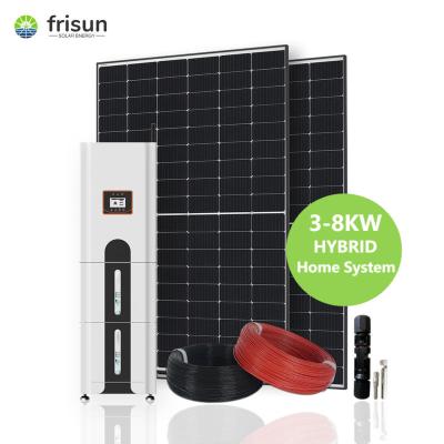 China Home Use Solar Power Energy Storage System 3-8KW Home Inverter With Battery Stacked Complete Solar System For Home for sale