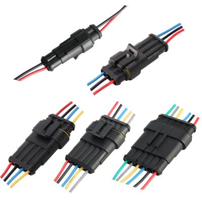 China Crimp Shell Handle Housing Black 2 Pin Electrical Terminal Wire Connector for sale