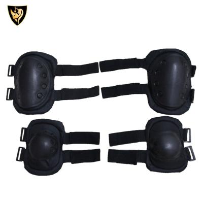 China Deluxe Black Military Protective Knee And Elbow Safety Gear for sale