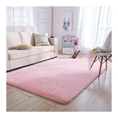 China Good Price Washable Rectangular Shaped Natural Home Decor Carpet Solid Color Rug for sale