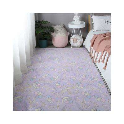 China Wholesale Customized Soft Comfort Mat Protector Anti-Slip Luminous Glowing Mat Washable for sale