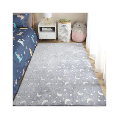 China Large Washable Home Decor Soft Fluffy Luminous Carpet Bedside Rugs For Living Room for sale