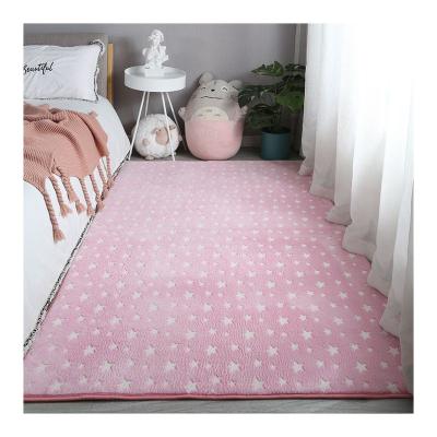 China China Manufacture Quality Mat Machine Washable Soft Fluffy Luminous Carpet Washable Mat Protector for sale