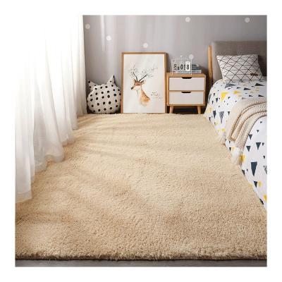 China 2022 Innovative Living Room Luxury Bedroom Washable Faux Lambswool Fluffy Rugs Carpets for sale