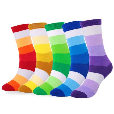 China Sporty Colorful Cotton Novelty Casual Fun Happy Socks for sale