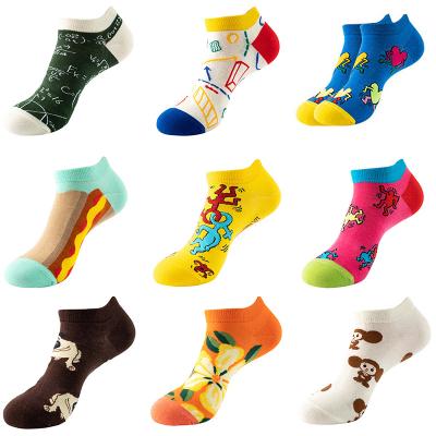 China Wholesale QUICK DRY Cartoon Women Print Cotton Short Colorful Funny Ankle Socks for sale