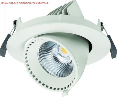 China 40W ajustável dobrou a suspensão Cardan Downlight do diodo emissor de luz conduzido Recessed iluminando 3500lm à venda