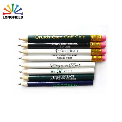 China Wholesale Custom Wooden Golf Pencil Printing 2B Promotional Pencil With Logo for sale