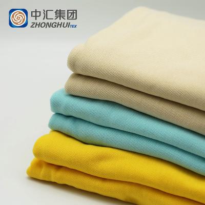 China Chinese Supply 35%Cotton 65% Sueded Manufacture High Quality Brushed Polyester Plain TC Pique Fabric For Polo Shirts for sale