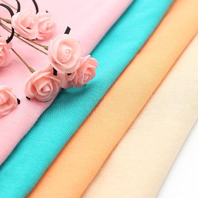 China Free Sample Shrink-Resistant Popular Plain Dyed Jersey 100% Cotton Materials Knitted Fabric For T-shirt for sale