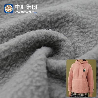 China Organic Wholesale Heavyweight 100%Polyester Sherpa Shear Fabric For Clothes for sale