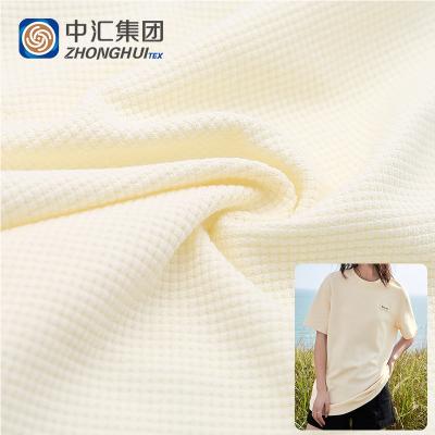 China Netting Organic Cotton Polyester Fabric Knitted Waffle Fabric For Dress for sale