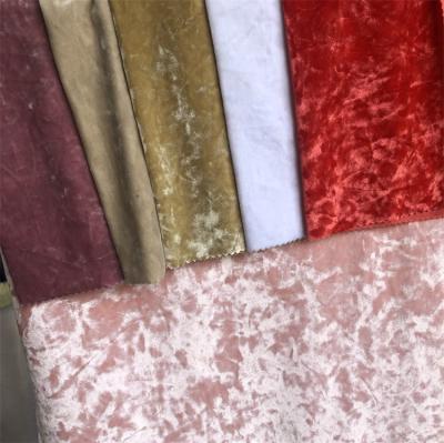 China Hot Sales Polyester Spandex 4 Way Stretch Ice Crushed Korean Velvet For Swimwear And Fashion Dress for sale