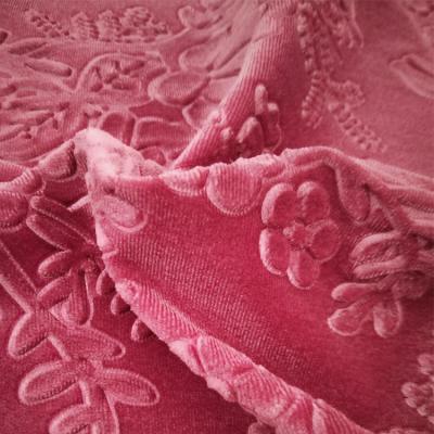 China Good appearance hot sale wholesale custom ks 3d embossed plain velvet upholstery fabric for sale