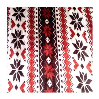 China Beautiful Canada Maple Leaf Pattern Spun Velvet Shrink-Resistant Printed Warp Knitted Fabric for sale