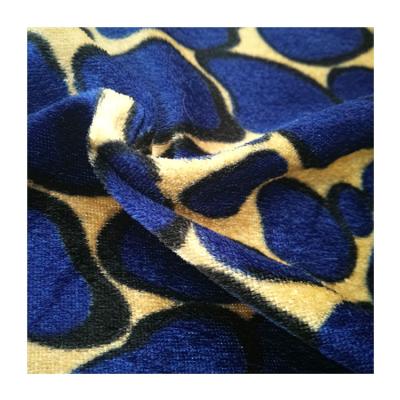 China High quality environment friendly poly spandex micro printing stretch spun velvet yarn super shinning fabric for sofa for sale