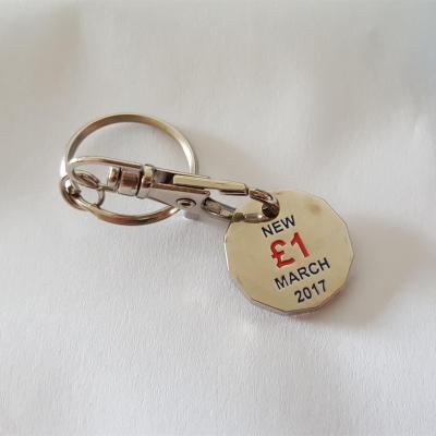 China Europe Factory 12 Years Metal Key Ring Custom Trolley Coin Metal Key Chain Lock For Trolley for sale