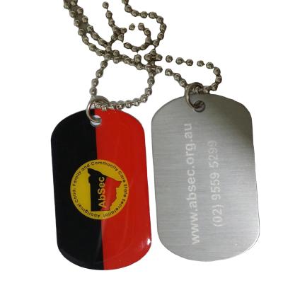 China Europe 12 Years Factory Custom Aluminum Silk Screen Printing Offset Printing Dog Tag With Silk Screen Printing Back 1 Color for sale