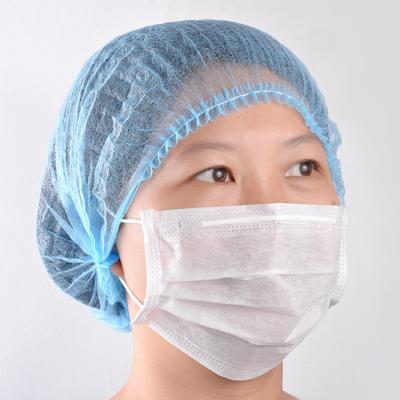 China Anti-Static ESD Nonwoven Anti-Static Cleanroom Blue Elastic ESD Cap for sale