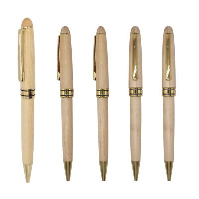 China Wood Made Pen Natural Wood Color Advertising Gift Wood Ball Pen VIP Gift Bamboo Wood Pen for sale