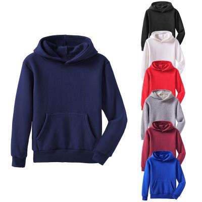 China Custom Autumn Winter Kids Pullover Fleece Plain Cotton Anti-Shrink White Hoodie Boys Girls Shear Hoodies for sale