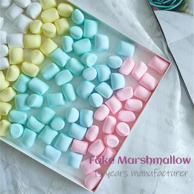 China DIY Fake Artificial Props Marshmallows Cotton Candy Dessert Model for Christmas Party Decoration Cake Toppers for sale