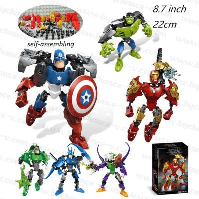 China Party Gift HOTSALE Superhero Captain American Ironman Building Blocks Soldier Army Kit Toys For Christmas Best Gift for sale