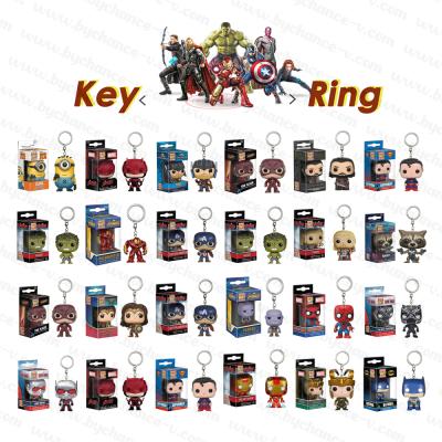 China Cool Party Favor Gift for Superheros Fans Pocket Toy Spiderman Ironman Cartoon Figure Nice Toy Souvenir Key Chain for Car Owners for sale