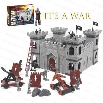 China Best Party Favor Gift for Boys Brain Game DIY Toy Building Block Toy Castle with Warrior Army Knight Figures Playset for sale