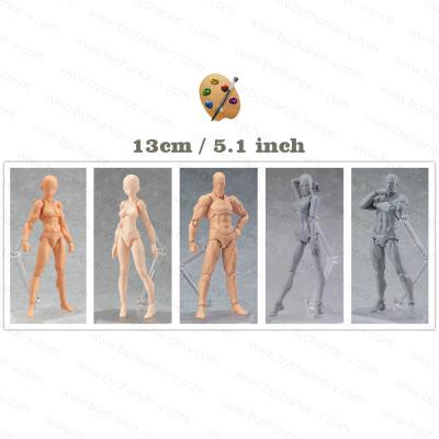 China Human Flesh Toy Art Gift Archetype Action Figure Naked Mannequin Dolls For Designer DIY Toy Painting 5.1 Inches for sale