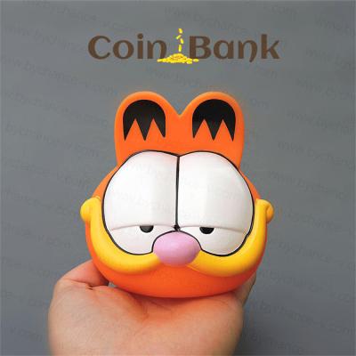 China Best Cool PVC Gift For Hot Popular Cat Kitty Garfield Cartoon Character Single Party And Events Toy Piggy Bank Coin Bank for sale