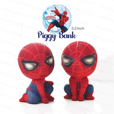 China Best Cool Resin Gift Marvel Superheros Spiderman Piggy Bank For Christmas Gift Birthday Present for sale