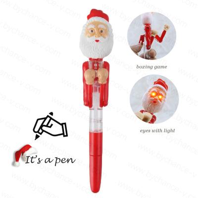 China Agriculture Christmas Thank You Gifts Santa Claus Boxing LED Pen Business Activities Promotional Giveaways for sale