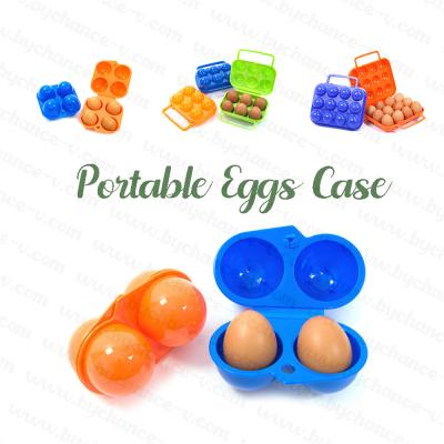 China CLASSIC Portable Camping Convenient Egg Carrier Egg Crate Box Kitchen Container Egg Storage Box Raising Outdoor Kitchen Tools for sale