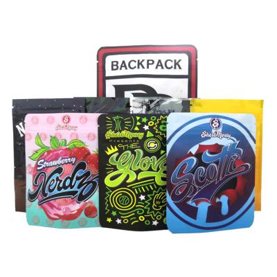 China Stand up shape custom mylar smell proof bags BACKPACKBOYZ GOMBO shrb money with ziplock packaging mylar bags in stock for sale