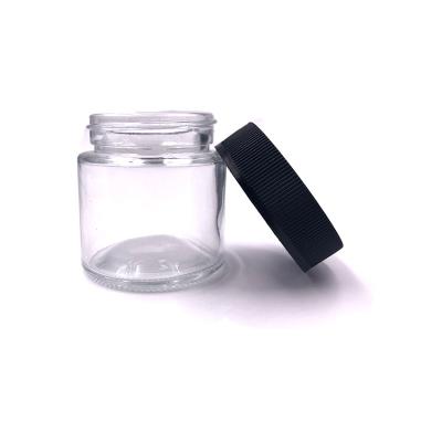 China 3.5 Gram High Quality Stocked 1 Ounce 3 Ounce Glass Jar With Child Proof Plastic Lids Glass Jars Containers for sale