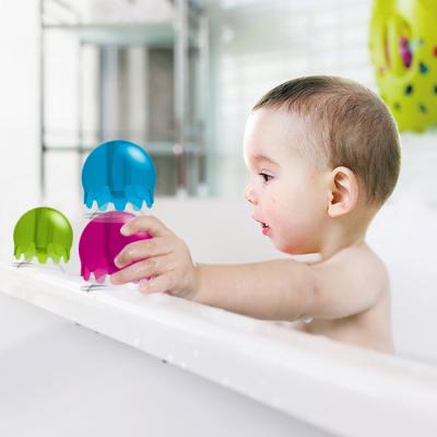 China 6pcs Colorful Jellyfish Bathroom Toys Set Colorful Jellyfish Suction Bubble Ball Bath Toy Animal For Wholesale for sale