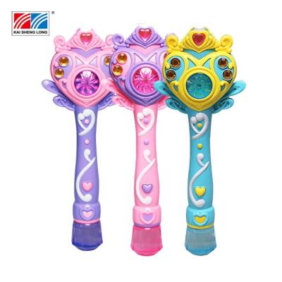 China Wholesale Plastic Battery Operated Plastic Toy Bubble Electric Magic Wand With Light for sale