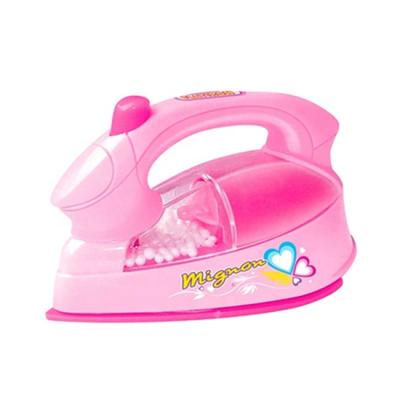 China Eco Friendly Iron Toys Pretend To Play Plastic Cute Pink Playset 2*AA Batteries Toy Iron For Kids for sale