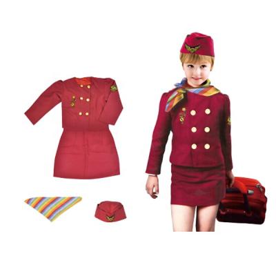 China Children's cosplay costumes stewardess (stewardess) girls costume new items of children's costumes for sale