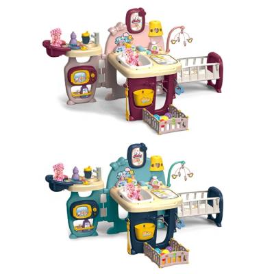 China Eco Friendly Child Pretend Play Toy Multi Styles Plastic Baby Care Cute Pretend Play House With Multi Accessories for sale