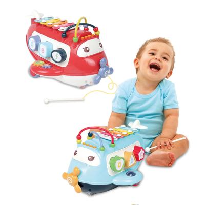 China Early Educational Music Toys Baby Multi Function Aircraft Toy Piano Set Early Educational Musical Set Interesting Baby Toys Piano With Music And Light for sale